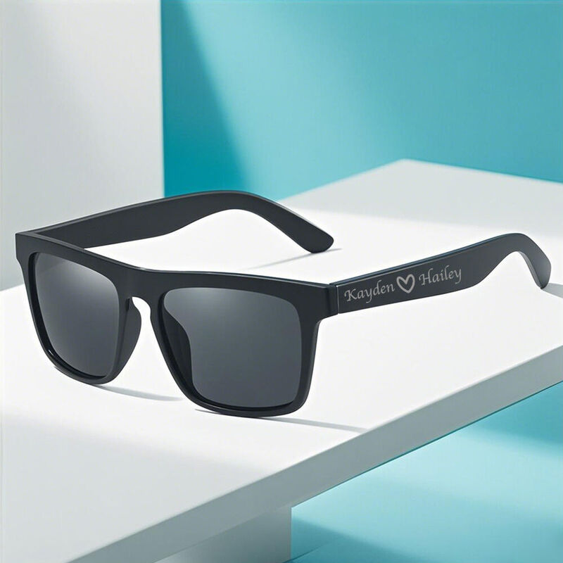 Personalized Sunglasses with Couple Names Valentine's Day Gifts for Couples