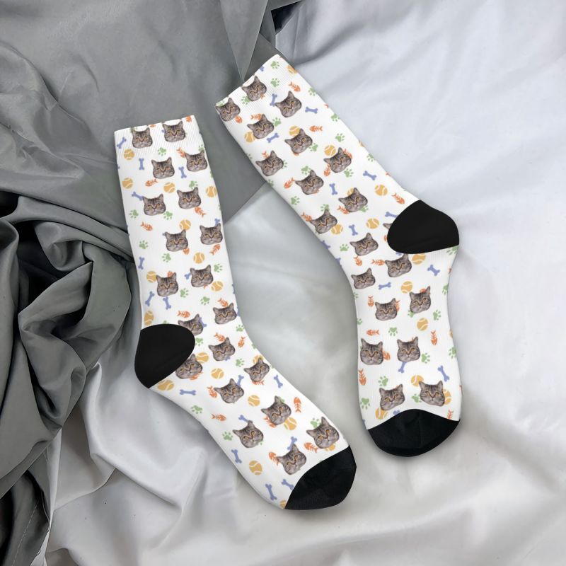 Personalized 3D Digitally Printed Face Socks with Pet Pictures Added