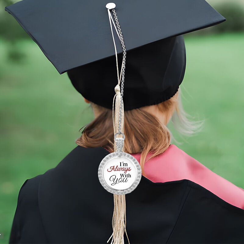 Customized Photo Graduation Tassel Round Rhinestone Mini Graduation Cap Decoration for Friends