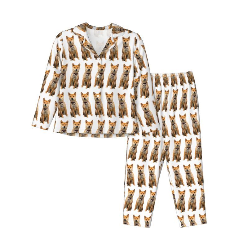 Personalized Pajamas Custom Pet Full Body Photo Arrangement Pattern Design Funny Gift for Pet Lovers