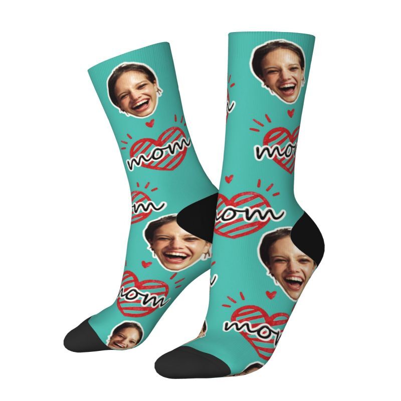 Custom Face Socks Add Photos Mother's Day Gift