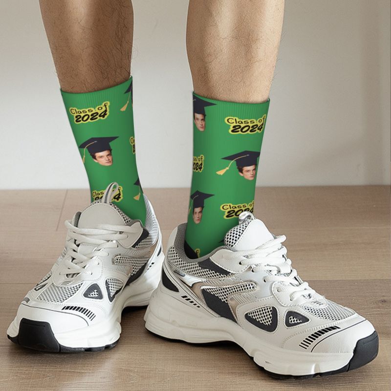 Customized Face Socks Multiple Colors Best Graduation Gift for Friends