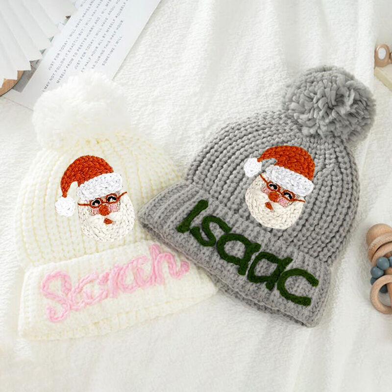 Personalized Toddler Winter Hat Baby Girl and Boy Beanie Cozy Headwear Gifts for Christmas