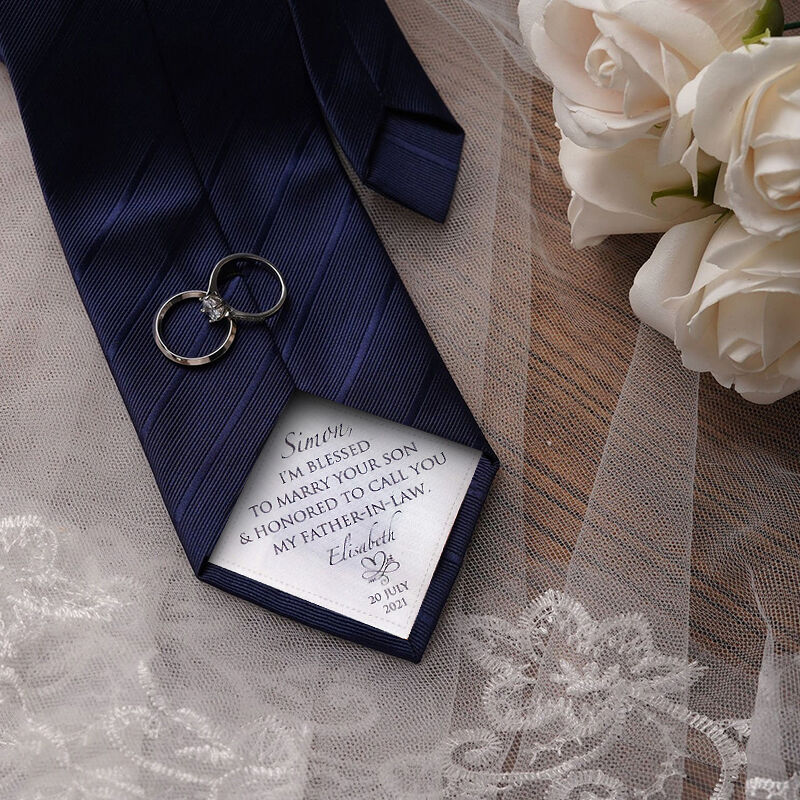 Custom Name Tie with Custom Date Funny Gift for Father