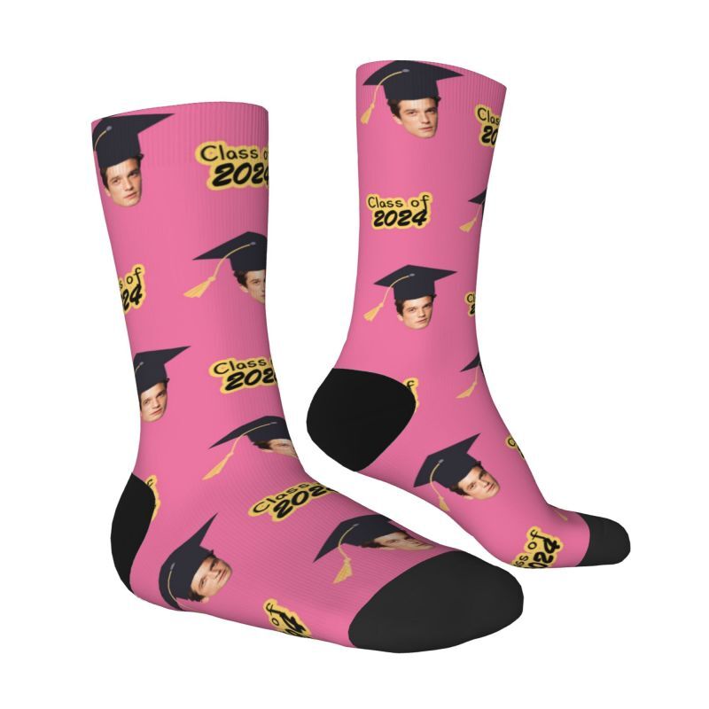 Customized Face Socks Multiple Colors Best Graduation Gift for Friends