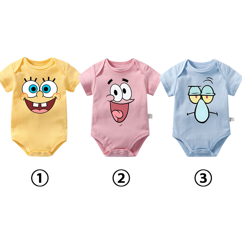 Personalized Baby Onesie SpongeBob SquarePants Cute Character Design Creative Baby Shower New Mom Gift