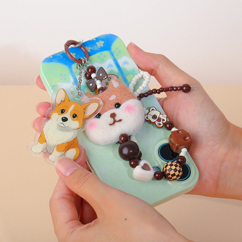 Personalized Plush Dog Mobile Phone Chain Customized Cartoon Photo Gift for Friends