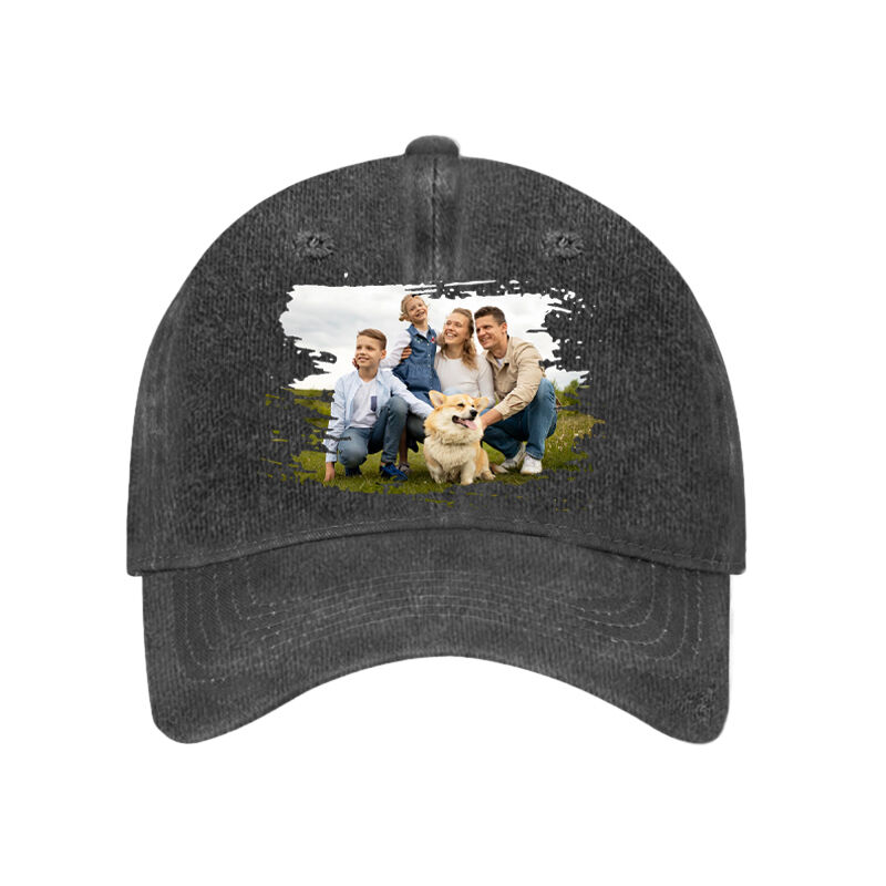 Personalized Hat Custom Picture with Irregular Contour Artistic Design for Family