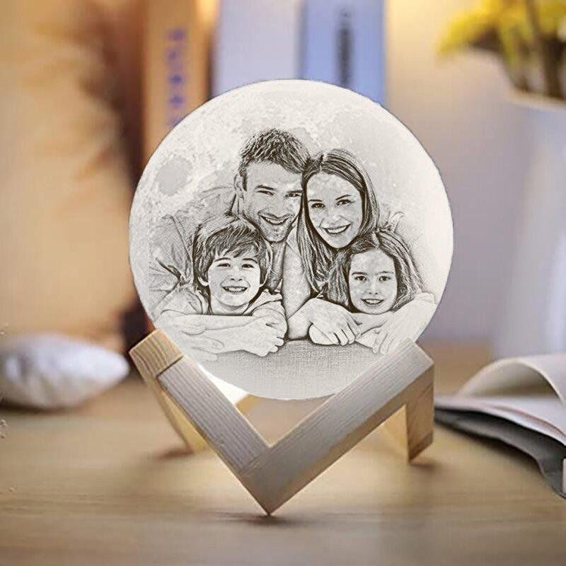 Personalisierte 3D Foto Mond Lampe 16 Farben