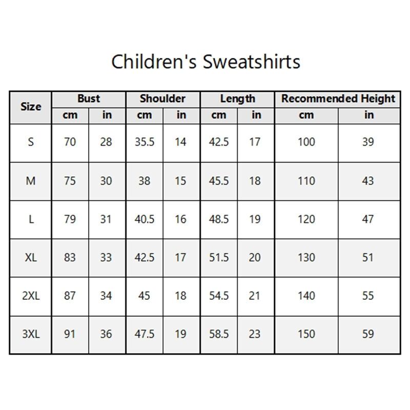 Personalized Children's Sweatshirts Customized with Cartoon Pictures, Cute Gifts for the Family
