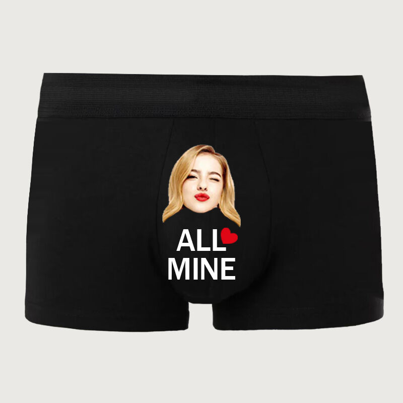 Personalized Photo Men's Underwear Boxer Briefs Naughty Gift for Him