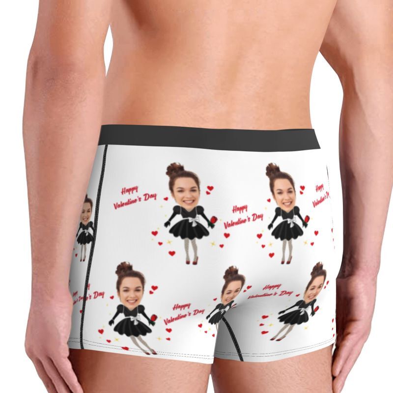 Personalized Picture Men's Underwear Boxer Briefs Romantic Present for Dear Boy Friend