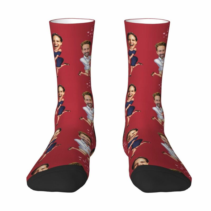 Personalized Face Socks Couple Photo Funny Socks for Marriage Proposal
