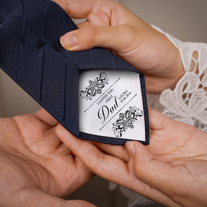 Custom Name Tie with Beautiful Pattern Precious Gift for Father's Day