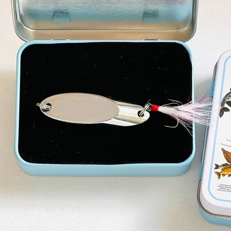 Leurre de pêche personnalisé avec motif de canne à pêche Nom de l'enfant personnalisé Cadeau de fête des pères pour papa