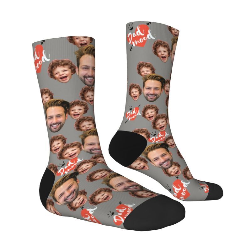 "I Want to be Around Daddy" Custom Mash Face Socks for Father's Day