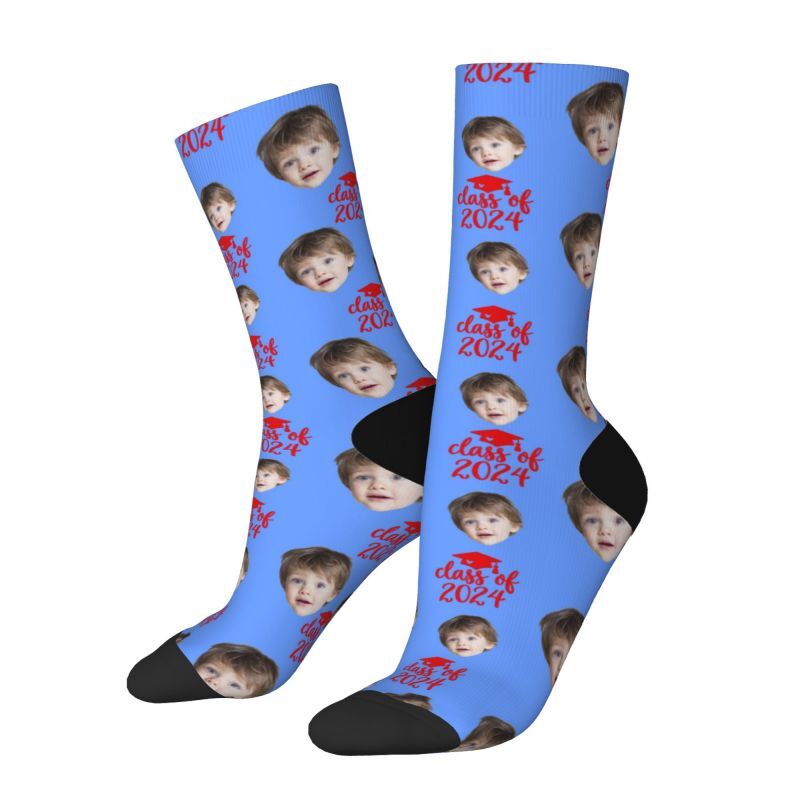 Customized Face Socks Multiple Colors Best Graduation Gift for Friends