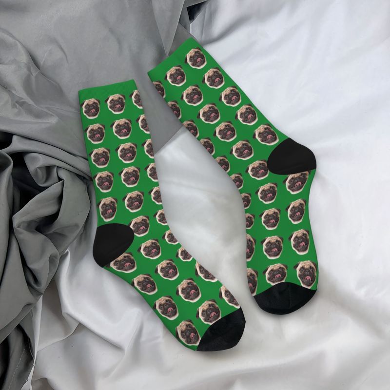Personalized Face Socks with Pet Dog Photos