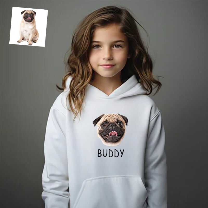 Personalized Children Hoodie Custom Name And Photo Special Gift For Kids