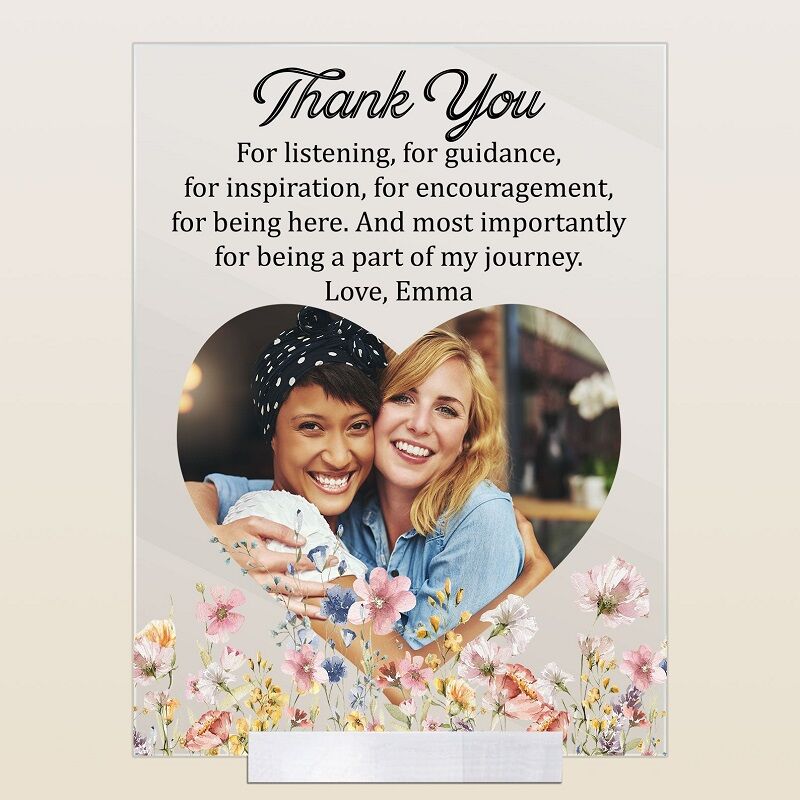 Personalized Acrylic Photo Plaque Thank You For Being A Part Of My Journey Gift for Friends ...