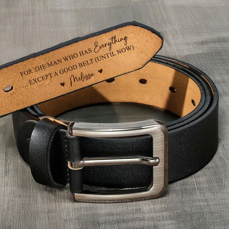 Customized Men's Belt High Quality Genuine Leather Anniversary Gift for Boyfriend