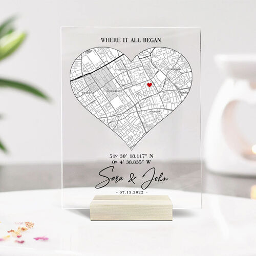 Personalized Acrylic Plaque Where It All Began with Custom Special Day ...