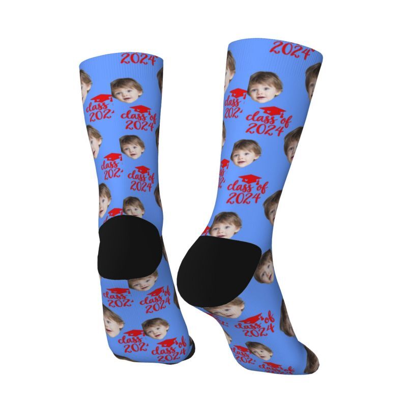 Customized Face Socks Multiple Colors Best Graduation Gift for Friends
