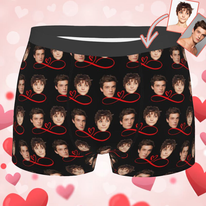 Personalized Photo Men's Underwear Boxer Briefs Romantic Valentine's Day Present