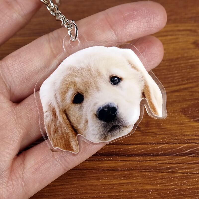 犬 猫 ペット 顔写真 名入れキーホルダー オーダーメイド