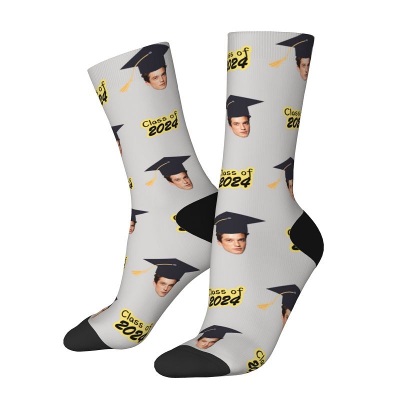 Customized Face Socks Multiple Colors Best Graduation Gift for Friends