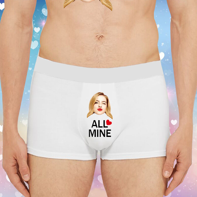 Personalized Photo Men's Underwear Boxer Briefs Naughty Gift for Him