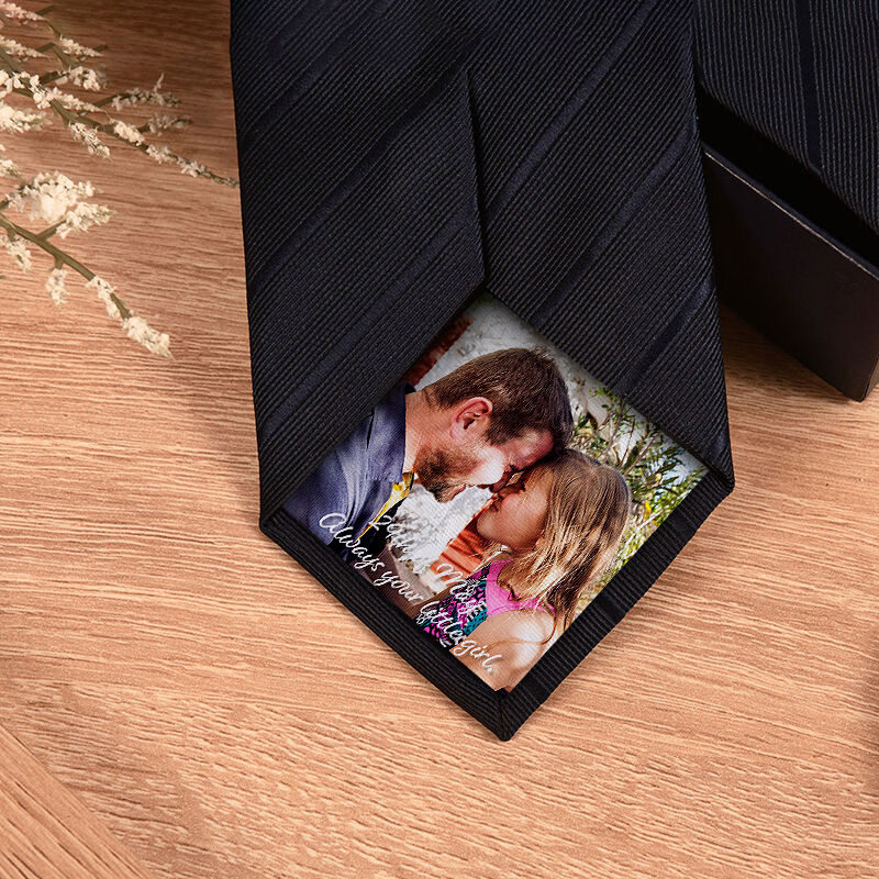 Custom Picture Tie with Custom Text Warm Gift for Your Love