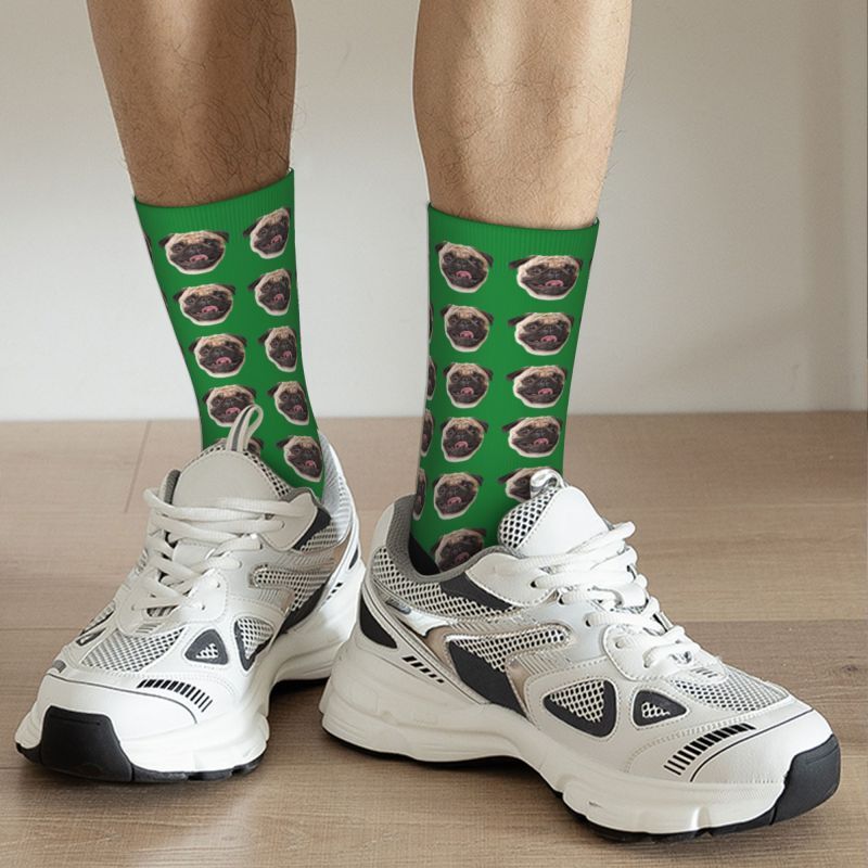 Personalized Face Socks with Pet Dog Photos