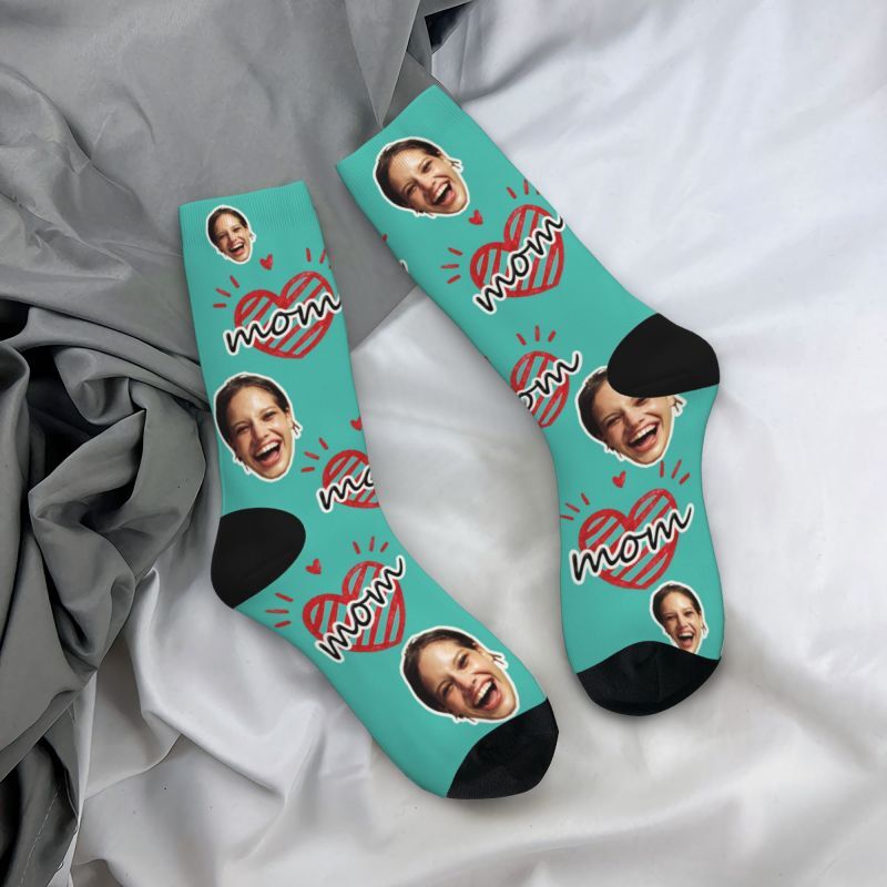 Custom Face Socks Add Photos Mother's Day Gift