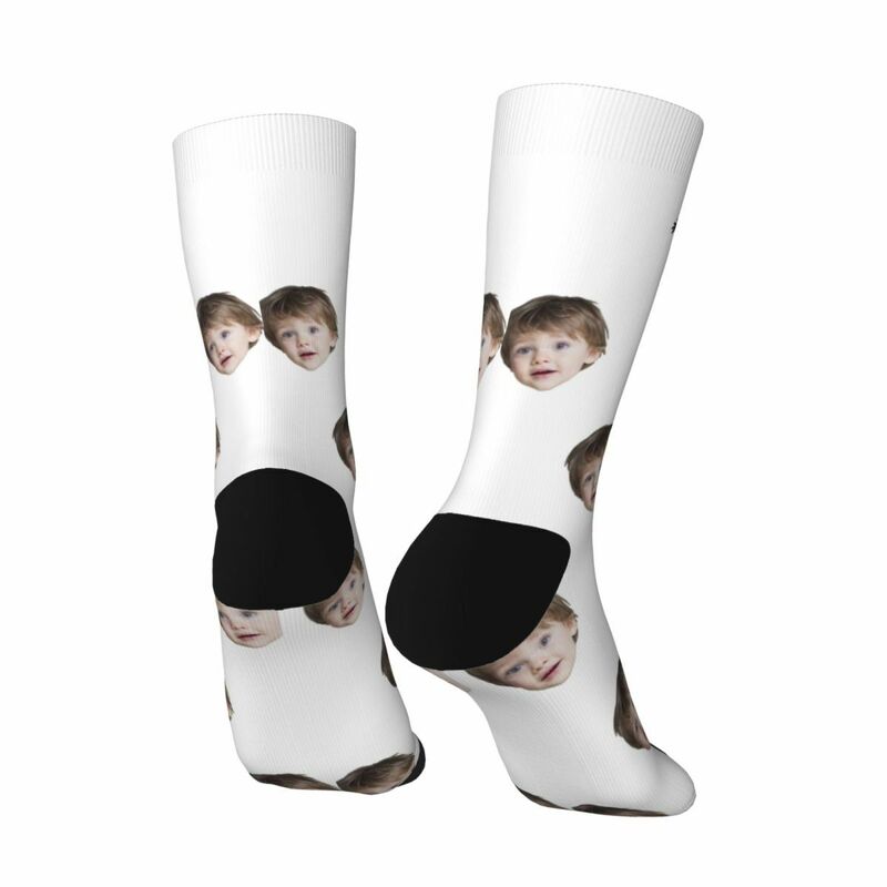 "I LOVE DADDY THIS MUCH" Customized Face Socks Gift from Son to Dad