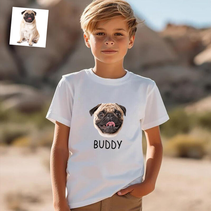 Personalized Children T-Shirt Custom Name And Photo Special Gift For Kids
