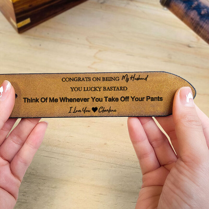 Custom Leather Belt Add Initials Anniversary Gift Handmade Belt Unique Gift for Husband