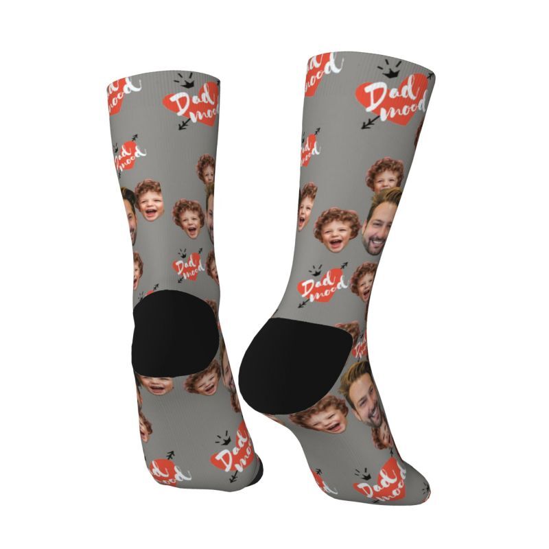 "I Want to be Around Daddy" Custom Mash Face Socks for Father's Day