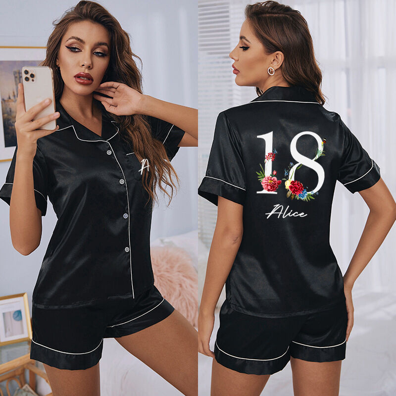 Personalized Pajama Set with Customized Numbers Funny Gift for Birthday