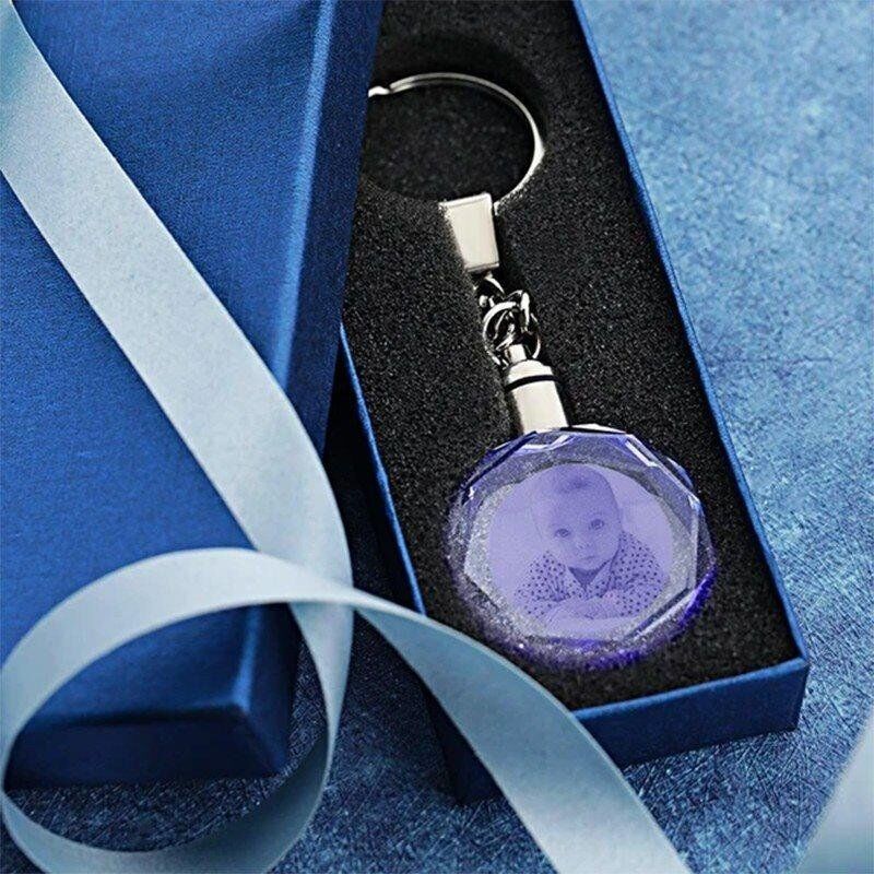 Custom Crystal Baby Photo Key Chain