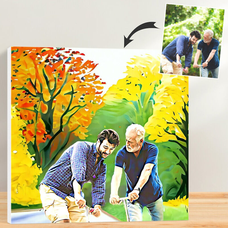 Cadre Photo Personnalisé Kit Peinture Numérique Cadeau Précieux pour Papa Chéri