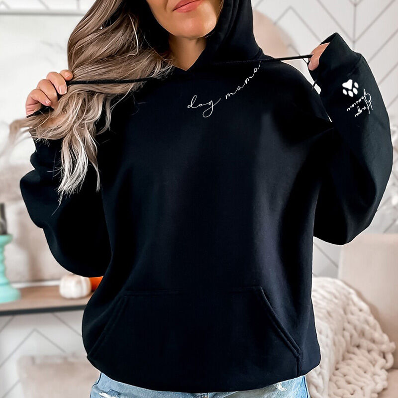 Personalized Hoodie Dog Mama with Custom Name for Mother's Day