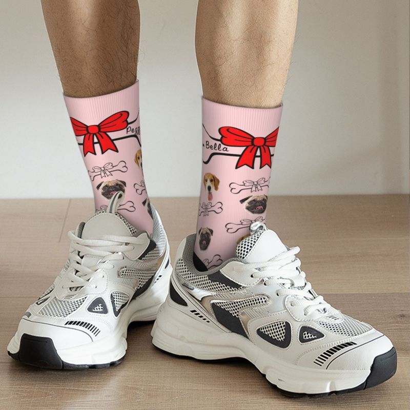 "Bone Gift" Personalized Face Socks are a Gift for Pet Lovers