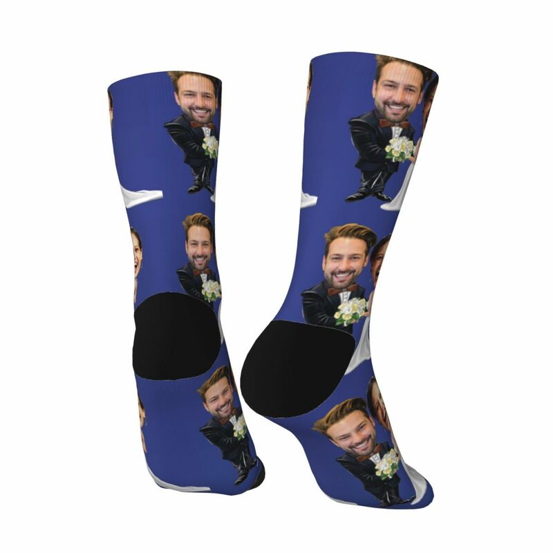 Personalized Face Socks Couple Wedding Photo Gift for Friends