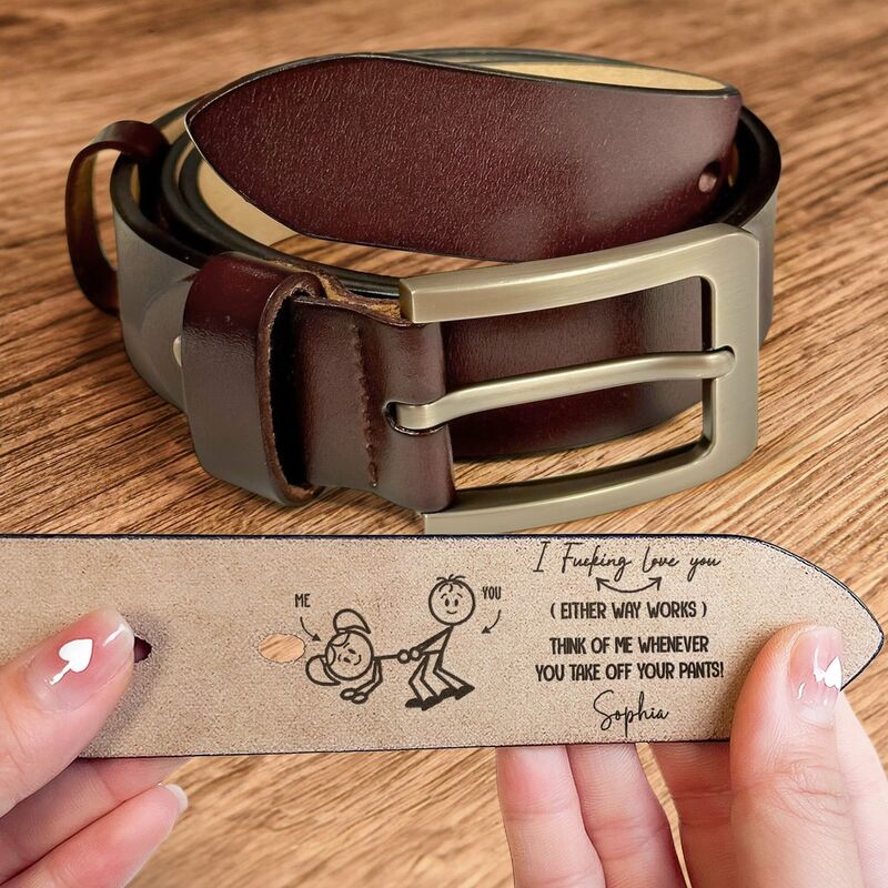 Personalized Genuine Leather Belt to Express Love Anniversary Gift for Husband