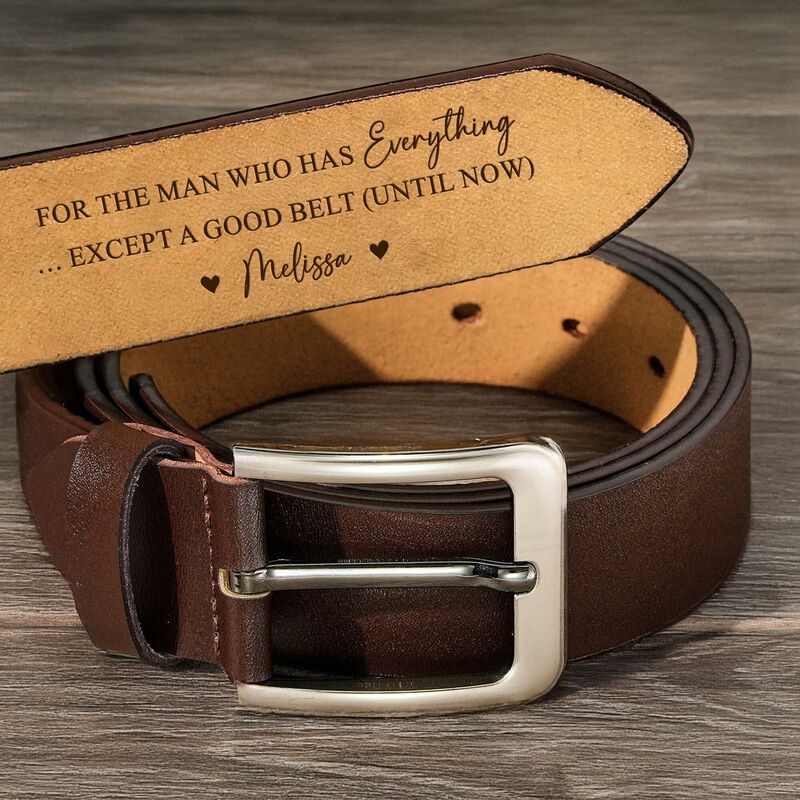 Customized Men's Belt High Quality Genuine Leather Anniversary Gift for Boyfriend