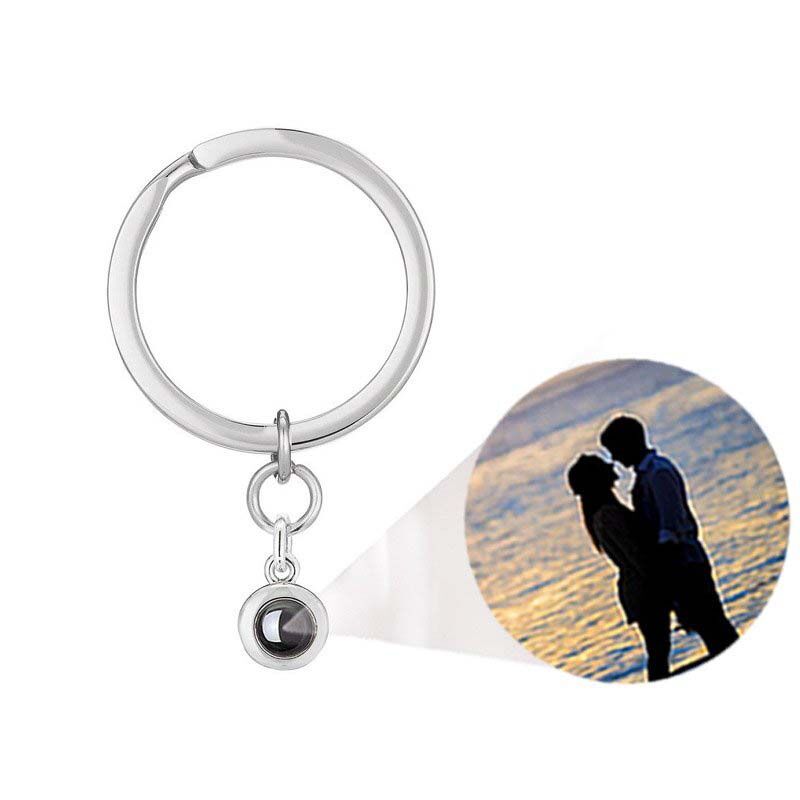 Personalized Photo Projection Keychain-Round Shape