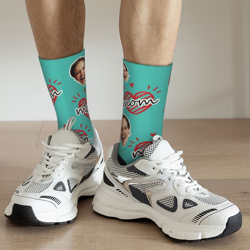 Custom Face Socks Add Photos Mother's Day Gift