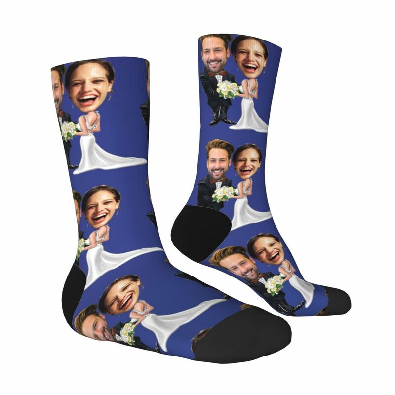 Personalized Face Socks Couple Wedding Photo Gift for Friends