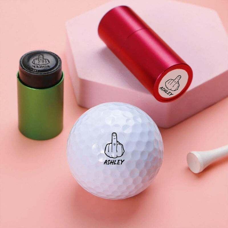 Personalized Golf Ball Stamp with Customized Name as a Spoof Gift for Friends